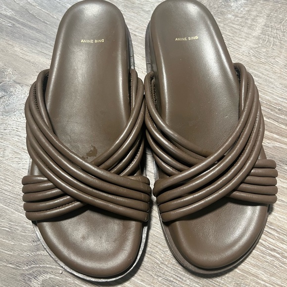 Anine Bing Shoes - Anine Bing Brown Women Sandals- 39‎